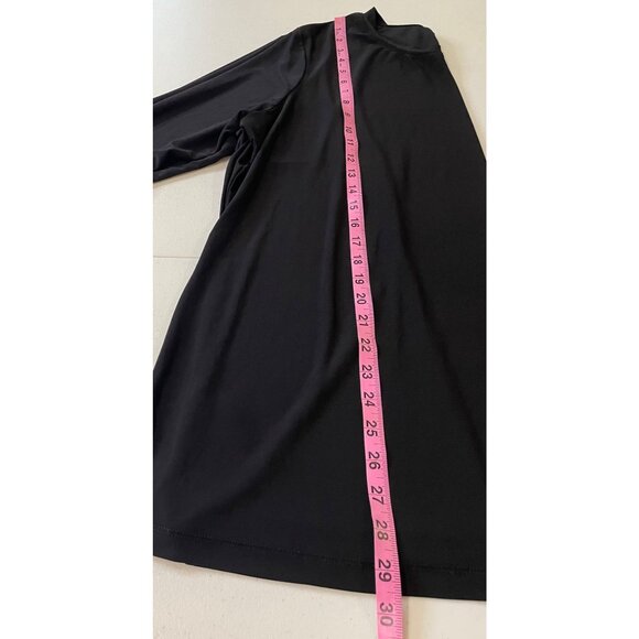 Attitudes by Renee Womens Black Como Jersey Tunic Size 2XP Flowy Stretchy Basic - Picture 8 of 9